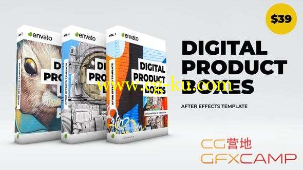 AE模板-商品盒子展示宣传动画 Digital Product Boxes的图片1