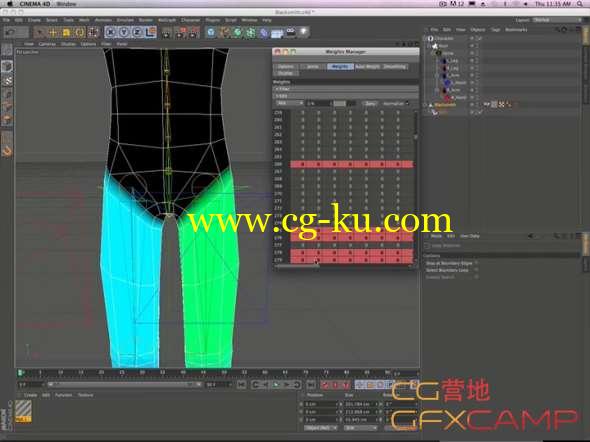 C4D模型权重绘制教程 Cineversity - Weight Painting Bret Bays In Cinema 4D的图片1