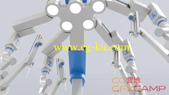 医疗机械手臂绑定C4D教程 Cineversity - Rigging a Surgical Robot In Cinema 4D的图片1