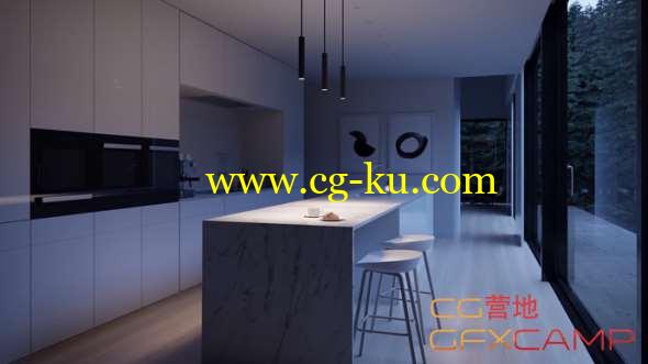 现代厨房建模搭建Blender教程 Making a modern kitchen in Blender的图片1