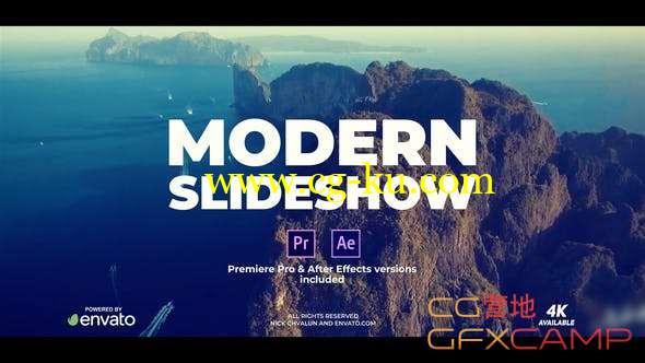 AE模板+PR预设-旅游视频包装片头 Slideshow的图片1