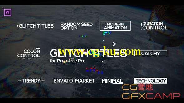 PR预设-信号损坏文字标题动画 Glitch Titles for Premiere Pro Essential Graphics的图片1