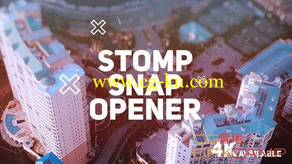 AE模板-文字图片快闪片头 Stomp Snap Opener的图片1