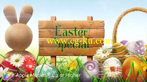 Apple Motion模板-复活节草丛图片开场 Easter Special Promo的图片1