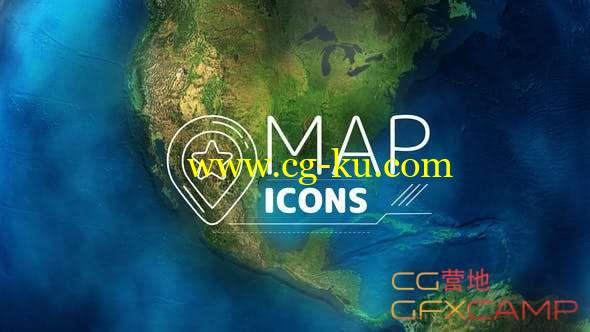 AE模板-地图天气预报图标ICON动画 Map & Weather Forecast Icons的图片1