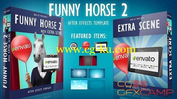 AE模板-搞笑马头人Logo动画 Funny Horse 2 Logo Reveal的图片1