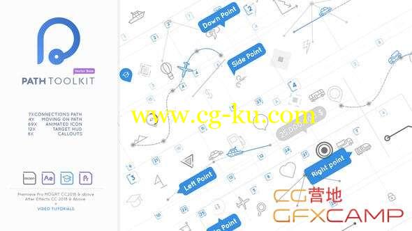AE模板+PR预设-路径连线动画 Path Toolkit Diagram Chart Maker的图片1