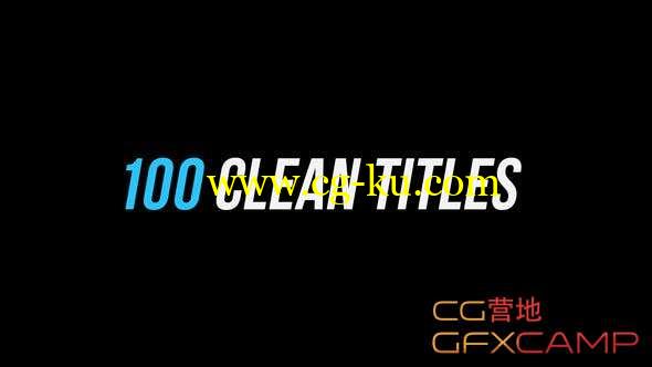 AE模板+PR预设-100组简单文字标题动画 100 Clean Titles的图片1