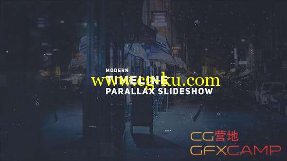 AE模板-现代科技感时间线视差图片开场 Parallax Timeline Slideshow的图片1