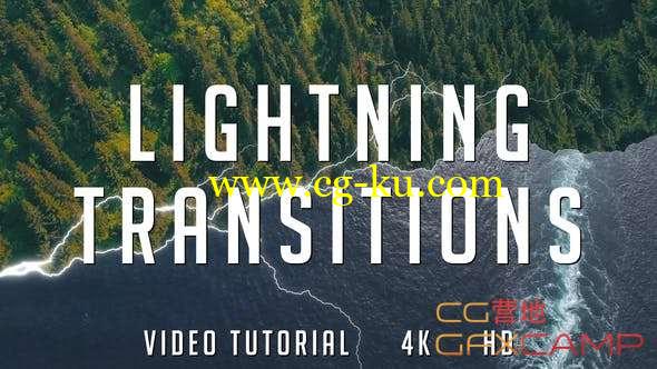 AE模板-闪电切割视频转场 Lightning Transitions Pack的图片1