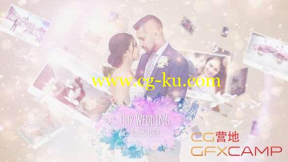 AE模板-唯美婚礼照片相册片头 Wedding Photo Story的图片1