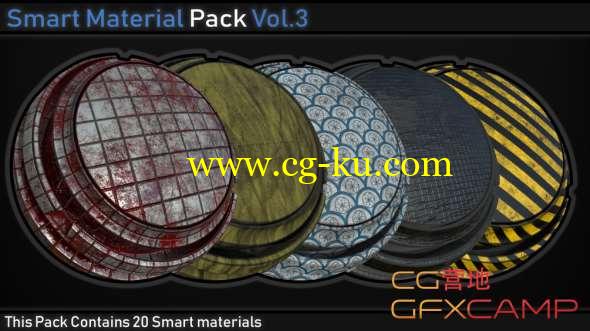 Substance Painter材质预设 Gumroad – Smart Material Pack Vol.3的图片1