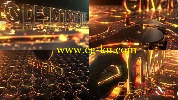 AE模板-金色三维文字Logo动画 Particles Gold Logo的图片1