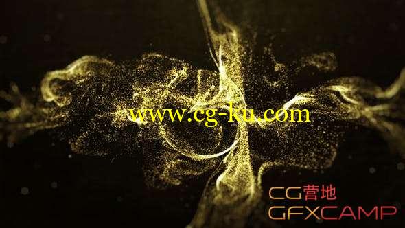 AE模板-金色粒子汇聚Logo动画 Gold Particle Logo的图片1