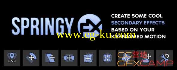 弹性运动图形学AE脚本 Aescripts SPRINGY FX v1.1 + 使用教程的图片1