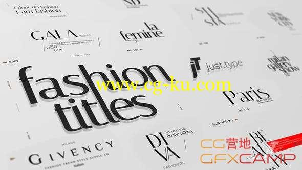 AE模板-设计感时尚文字标题动画 Just Type Fashion Titles的图片1