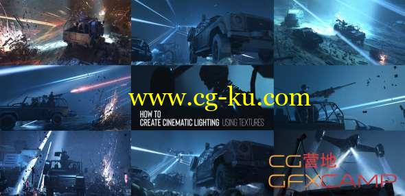 大气场景动画贴图Octane教程 Gumroad - How to Create Cinematic Lighting Using Textures的图片1