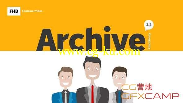 AE模板-扁平化企业公司介绍包装MG动画片头 Archive Explainer Infographic的图片1