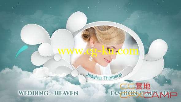 AE模板-空中云层婚礼照片相册片头 Wedding in Heaven的图片1