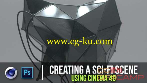 科幻元素模型场景C4D教程 Skillshare - Creating a Sci-Fi Sculpture Using Cinema 4D的图片1