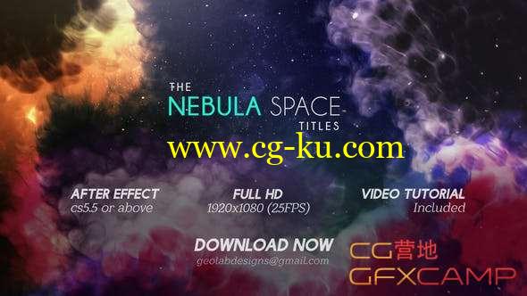 AE模板-梦幻宇宙太空文字宣传片头 The Nebula Space Titles - The Galaxy Titles的图片1