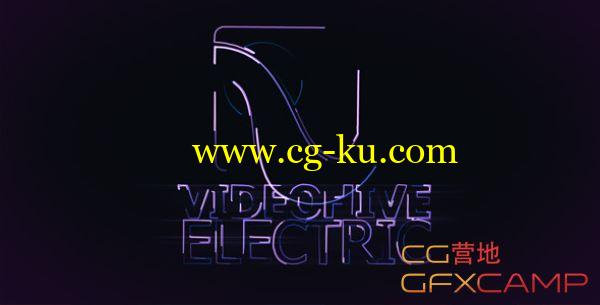 AE模板-科技感描边展示 VideoHive Logo Electric的图片1