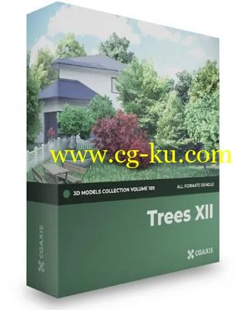 CGAxis – Volume 109 – Trees 3D Models Collection的图片1