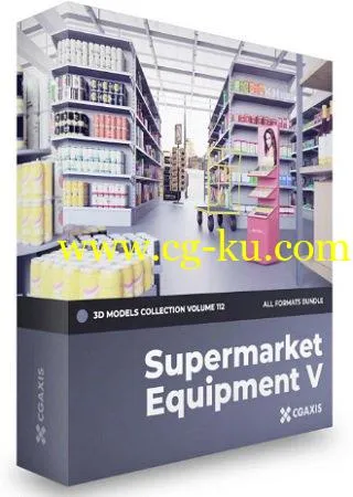 CGAxis – Volume 112 – Supermarket Equipment 3D Models Collection的图片1