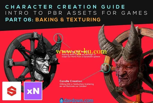 Skillshare – Character Creation Guide: PBR Assets for Games: Part 06: Baking & Texturing的图片1