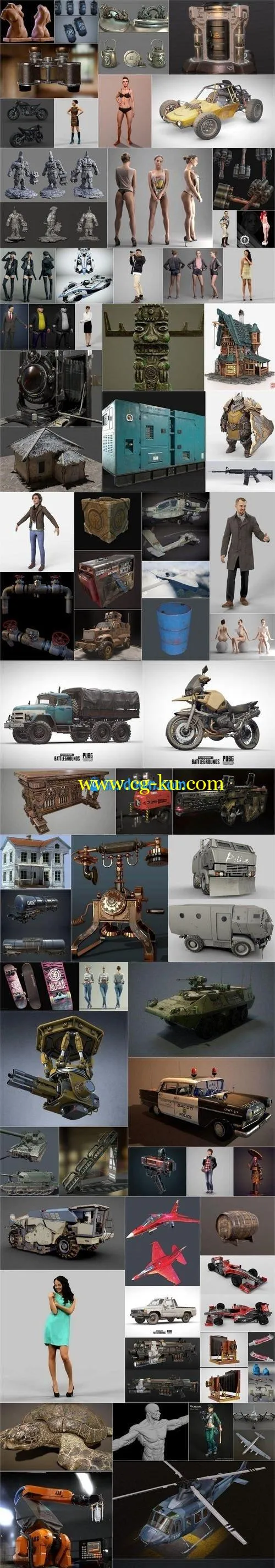 PBR Game 3D-Models Bundle August 2019的图片1