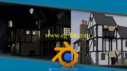 Blender 2.8 A Beginners Complete 3D Modelling Guide of Creating a Medieval Building Scene Part 1的图片1