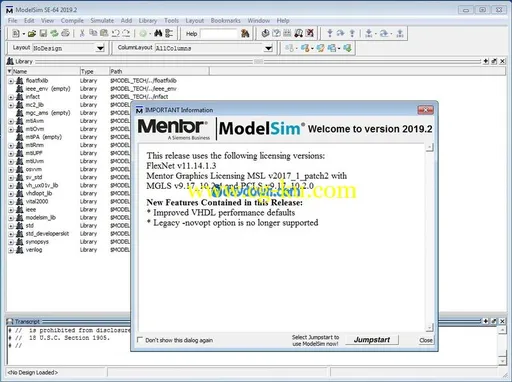 Mentor Graphics ModelSim SE-64 2019.2的图片3