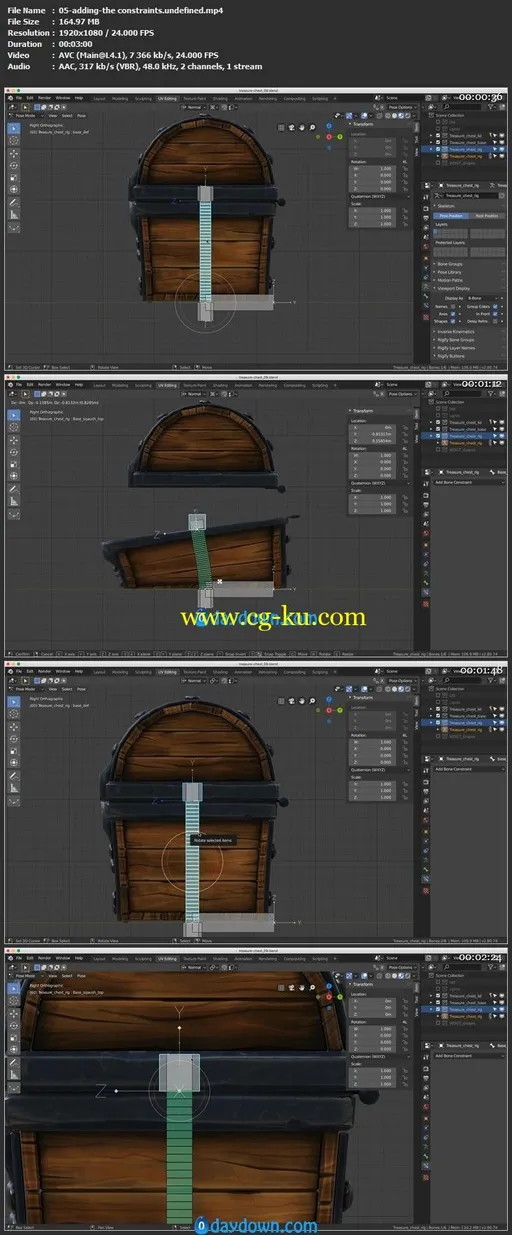 Rig and Animate a Treasure Chest in Blender 2.8的图片1