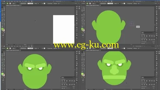 Learn Illustrator CC: Create a Simple Flat Vector Orc的图片2