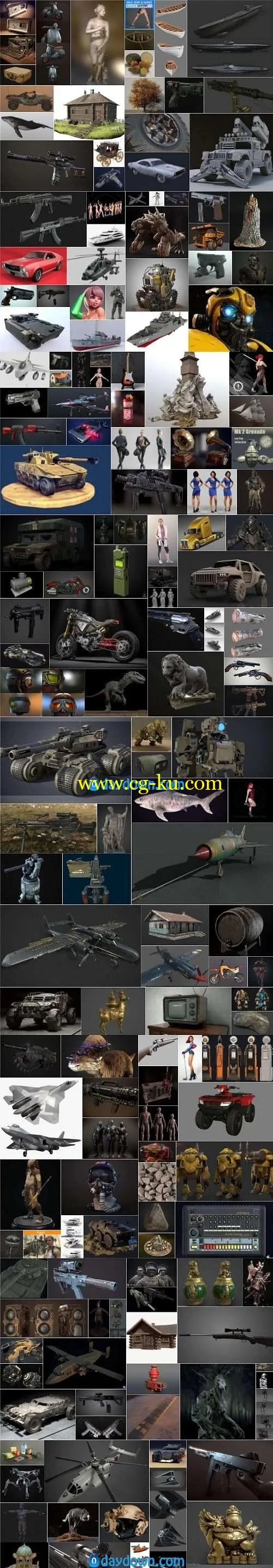 PBR Game 3D-Models Bundle September 2019的图片1