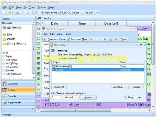 Efficient Reminder 5.60 Build 555 Multilingual的图片1