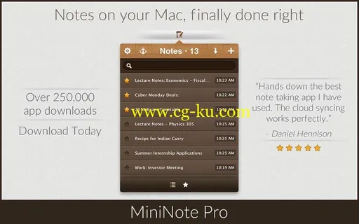 MiniNote Pro 5.4 MacOSX的图片1