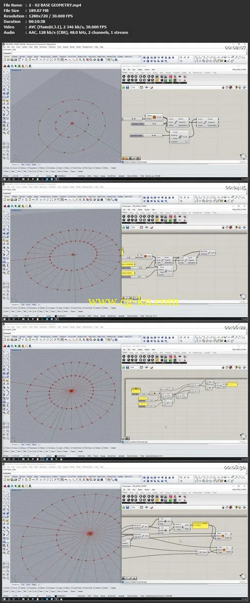 Parametric spiral staircase with Grasshopper for Rhino 3D的图片1