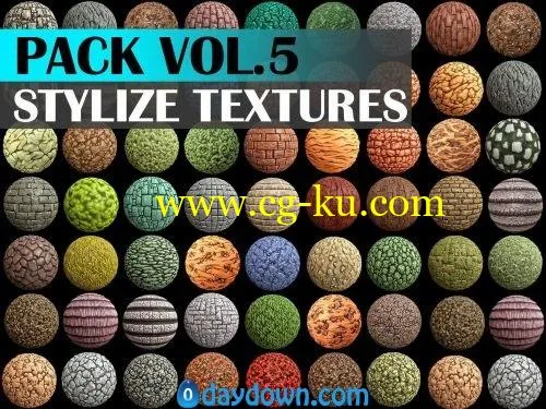 CGTrader – Stylized Texture Pack – VOL 5 Texture的图片1