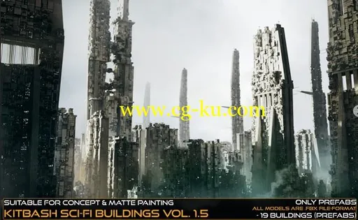 Kitbash Sci-fi Buildings Vol.1,5的图片1