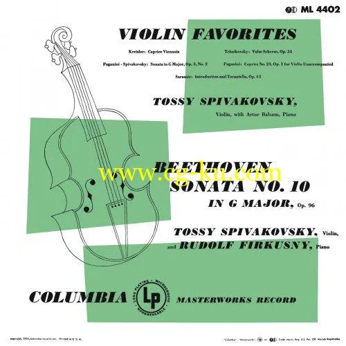 Rudolf Firkusny – Kreisler, Tchaikovsky, Paganini, Sarasate & Beethoven: Violin Sonata No. 10 in G Major, Op. 96 (2019) FLAC的图片1