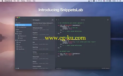 SnippetsLab 1.9.1 MacOSX的图片1