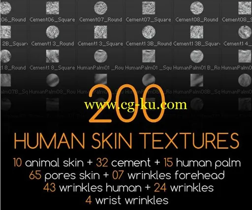 Gumroad – 200 Human Skin Textures的图片1