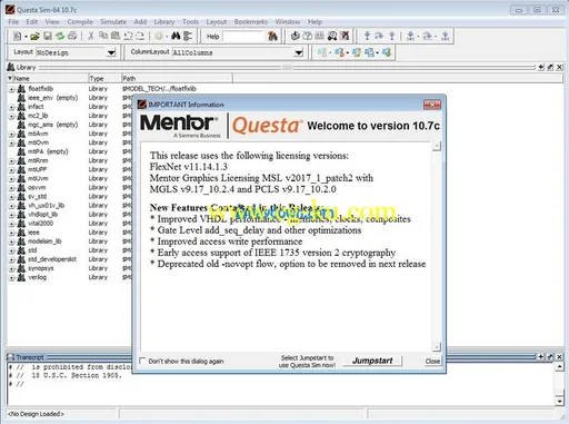 Mentor Graphics QuestaSim 10.7c的图片2