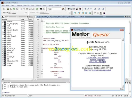 Mentor Graphics QuestaSim 10.7c的图片3