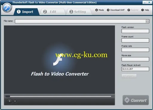 ThunderSoft Flash to Video Converter 3.5.0.0的图片1