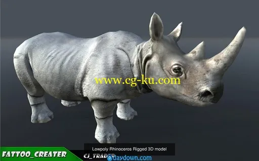 CGTrader – Lowpoly Wild Animals Rigged 3D models Collection Pack的图片3