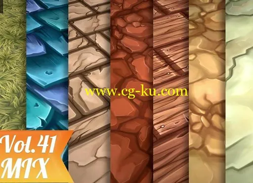 CGTrader – Stylized Mix Vol. 41 – Hand Painted Texture Pack的图片1