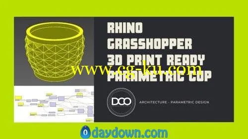 Rhino Grasshopper 3D Print Ready Parametric Cup的图片1