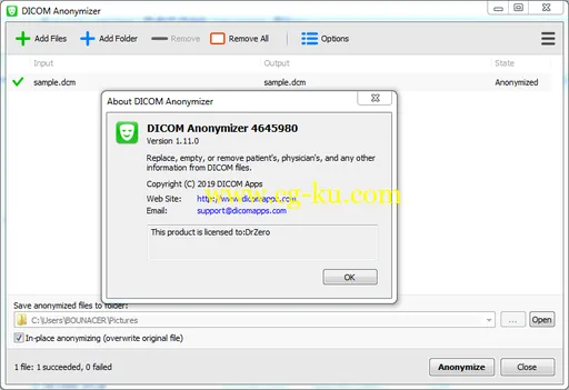 DICOM Anonymizer 1.11.0的图片1